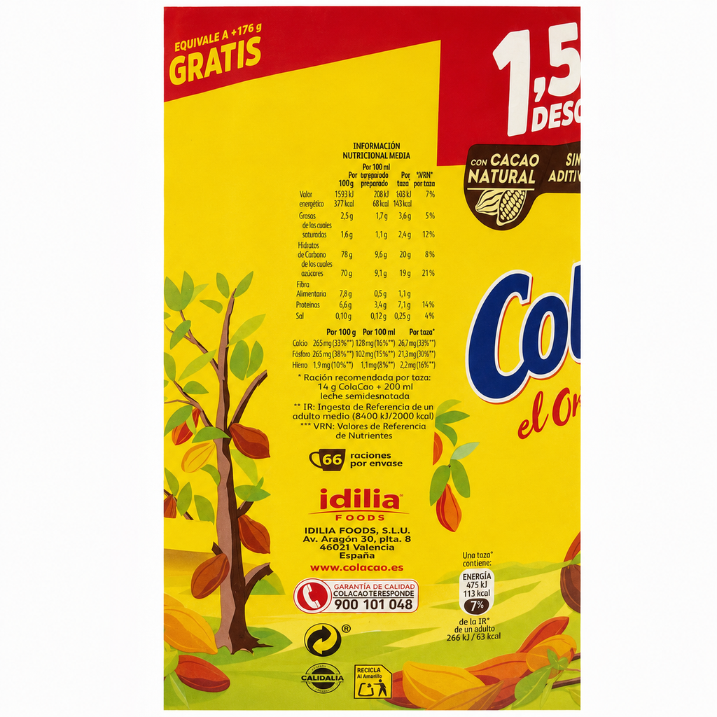 Cola Cao Original 760 + 176 g