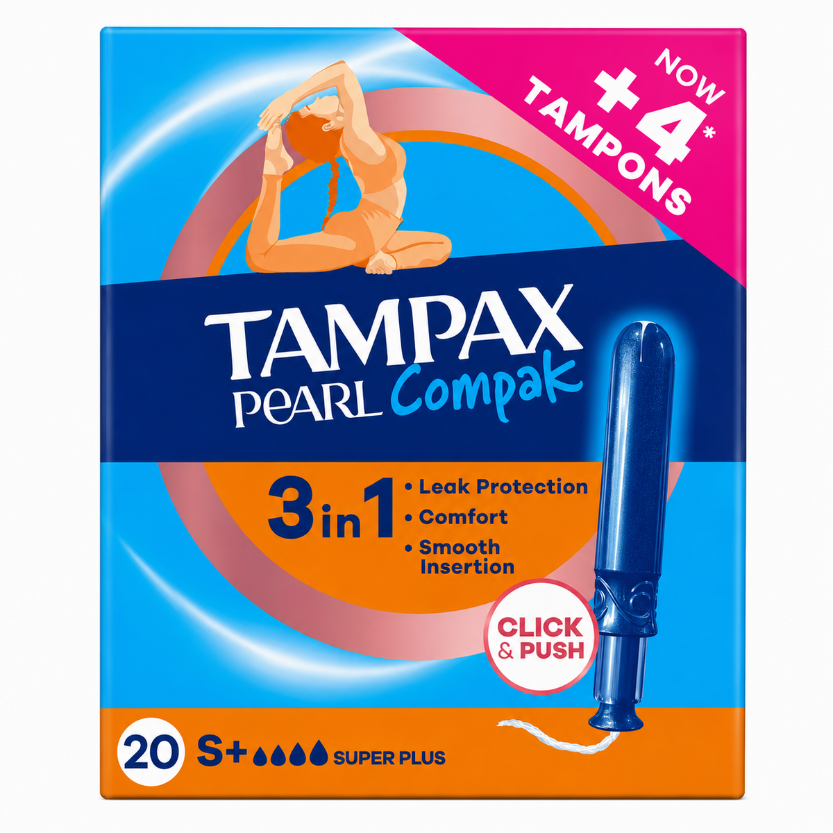 TAMPAX COMPAX PEARL SUPER PLUS 20 UNID.