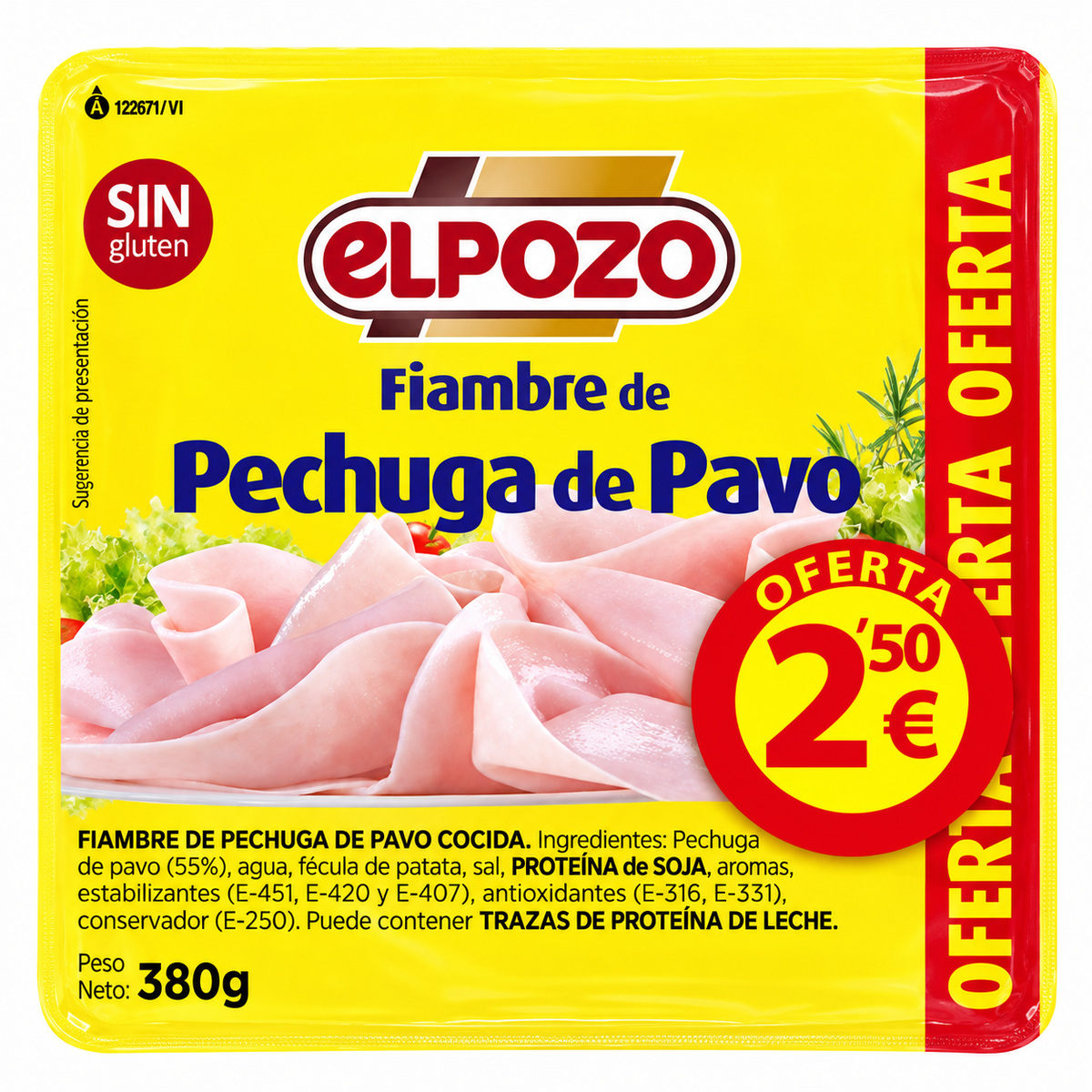 ELPOZO PECHUGA PAVO MINI 380GR