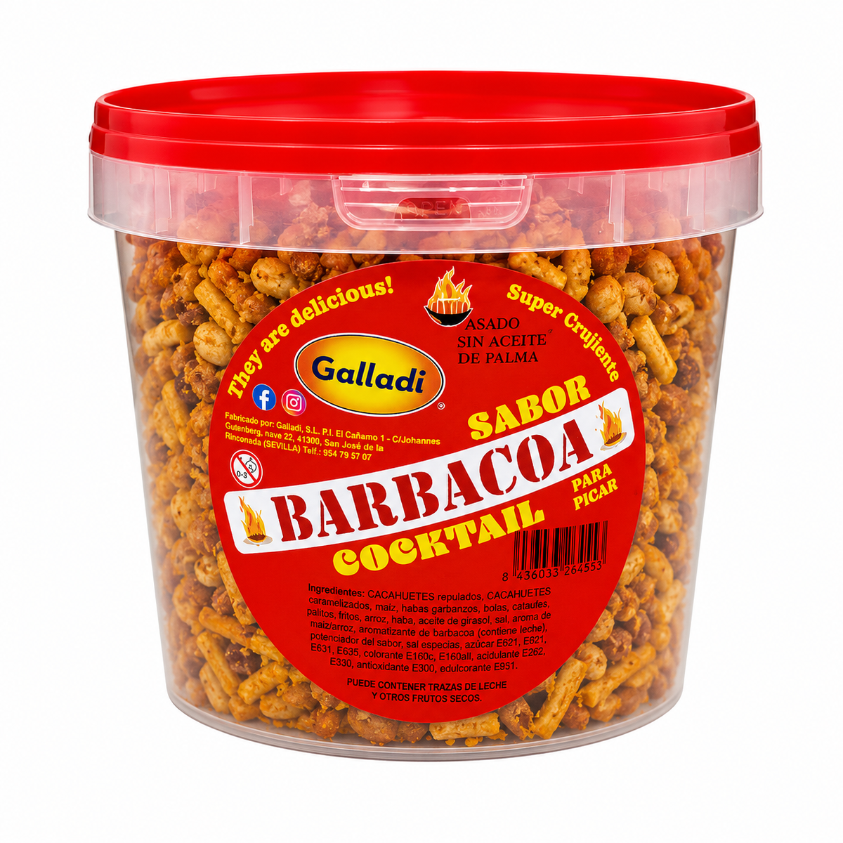 GALLADI COCKTAIL SABOR BARBACOA TARRO 1,4KG