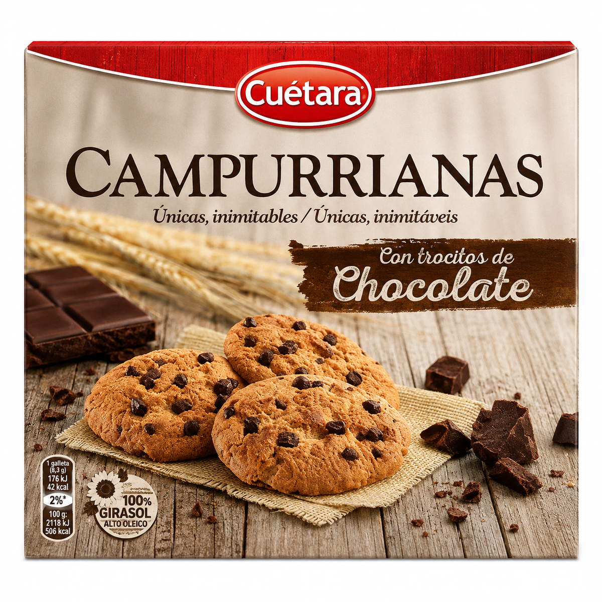 CUETARA MINI CAMPURRIANAS CHOCOLATE 450GR