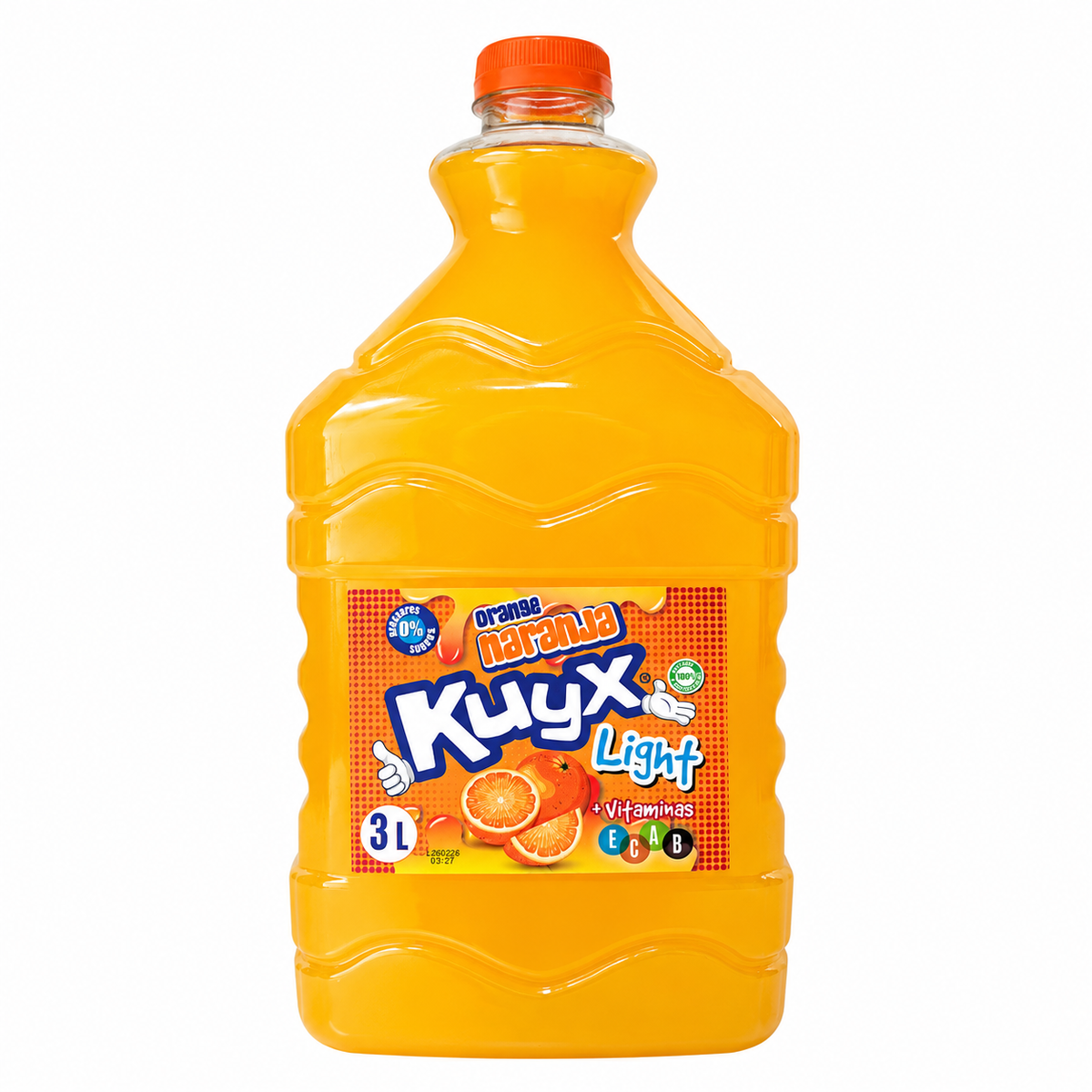 ZUMO KUYX LIGHT SABOR NARANJA 3 LITROS