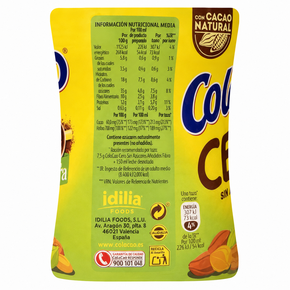 COLA CAO 0% FIBRA 300GR