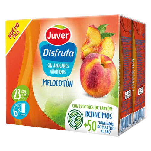 JUVER DISFRUTA ZUMO MELOCOTON 6X 200ML