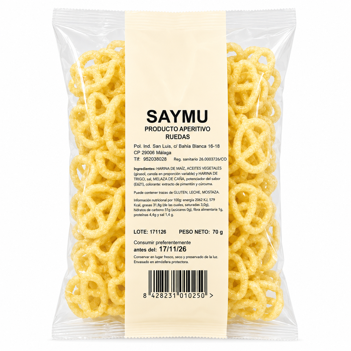 PATATAS RUEDAS MINI SAYMU 70GR