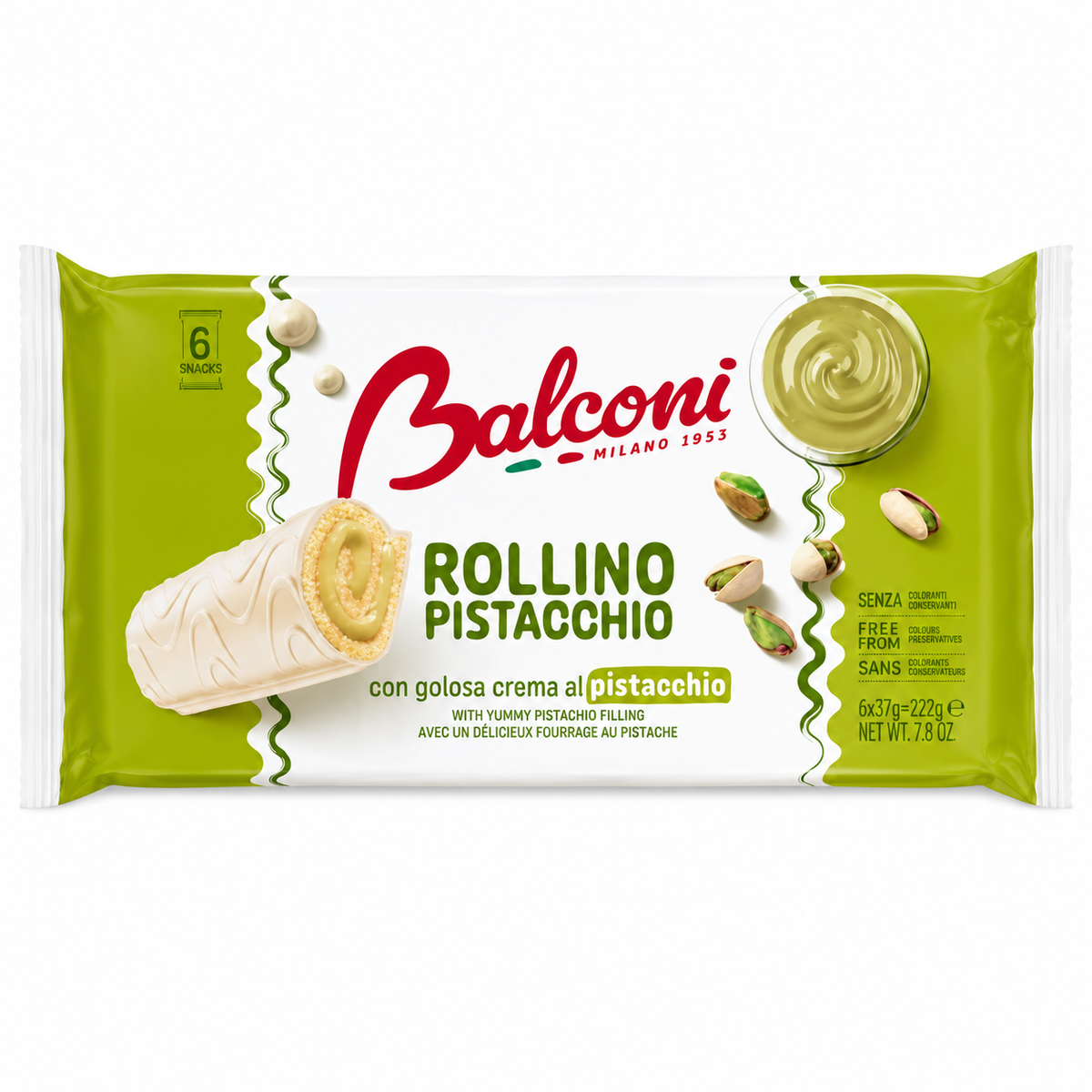 BALCONI ROLLINO PISTACHO 222GR