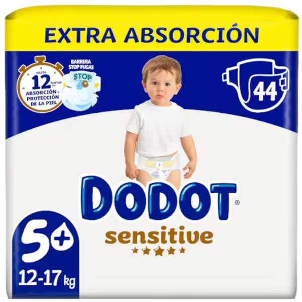 DODOT SENSITIVE EXTRA TALLA 5 48 UNIDADES