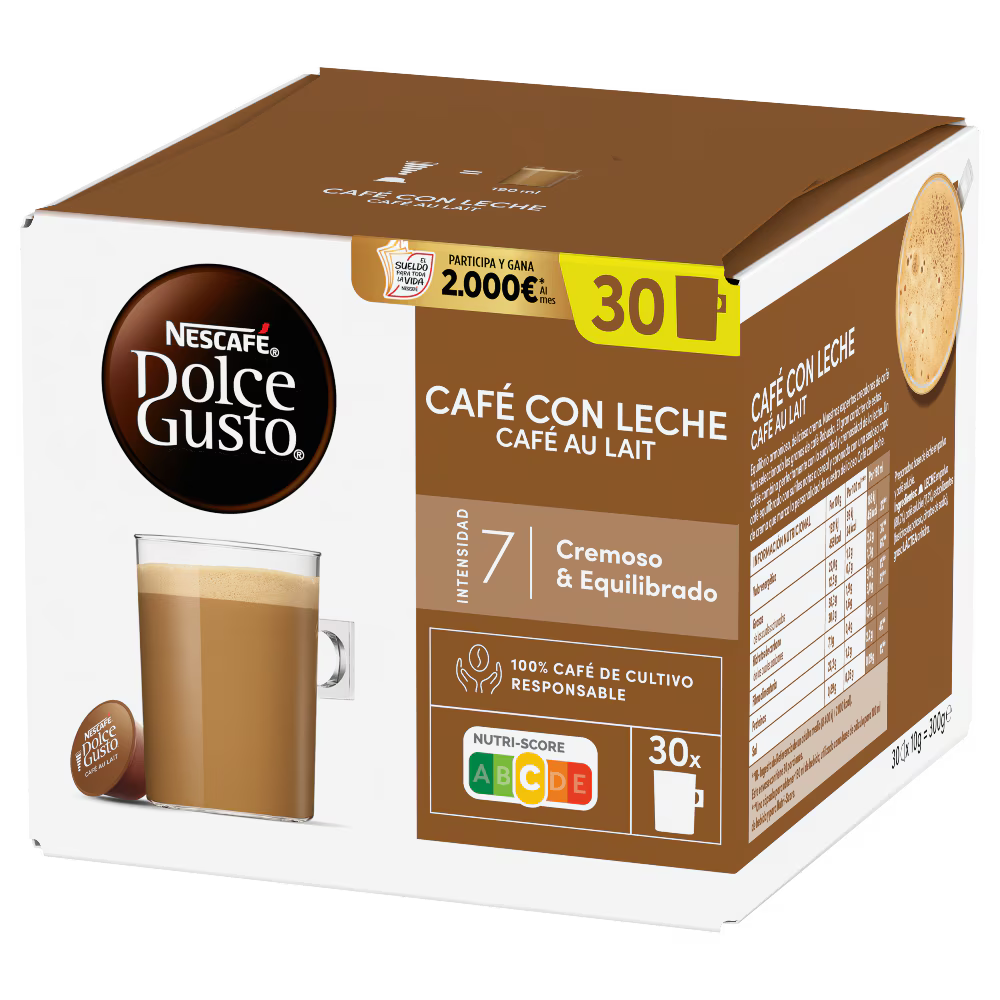 NESCAFE DOLCE GUSTO CAFE CON LECHE 30CAPS