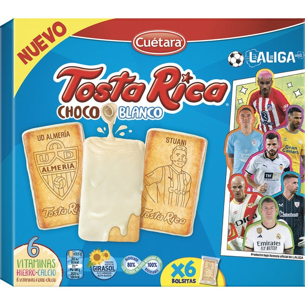 CUETARA TOSTA RICA CHOCO BLANCO 220GR
