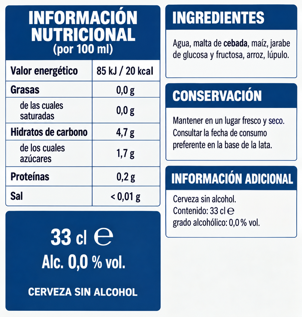 Victoria Cerveza 0.0 Lata 33 cl