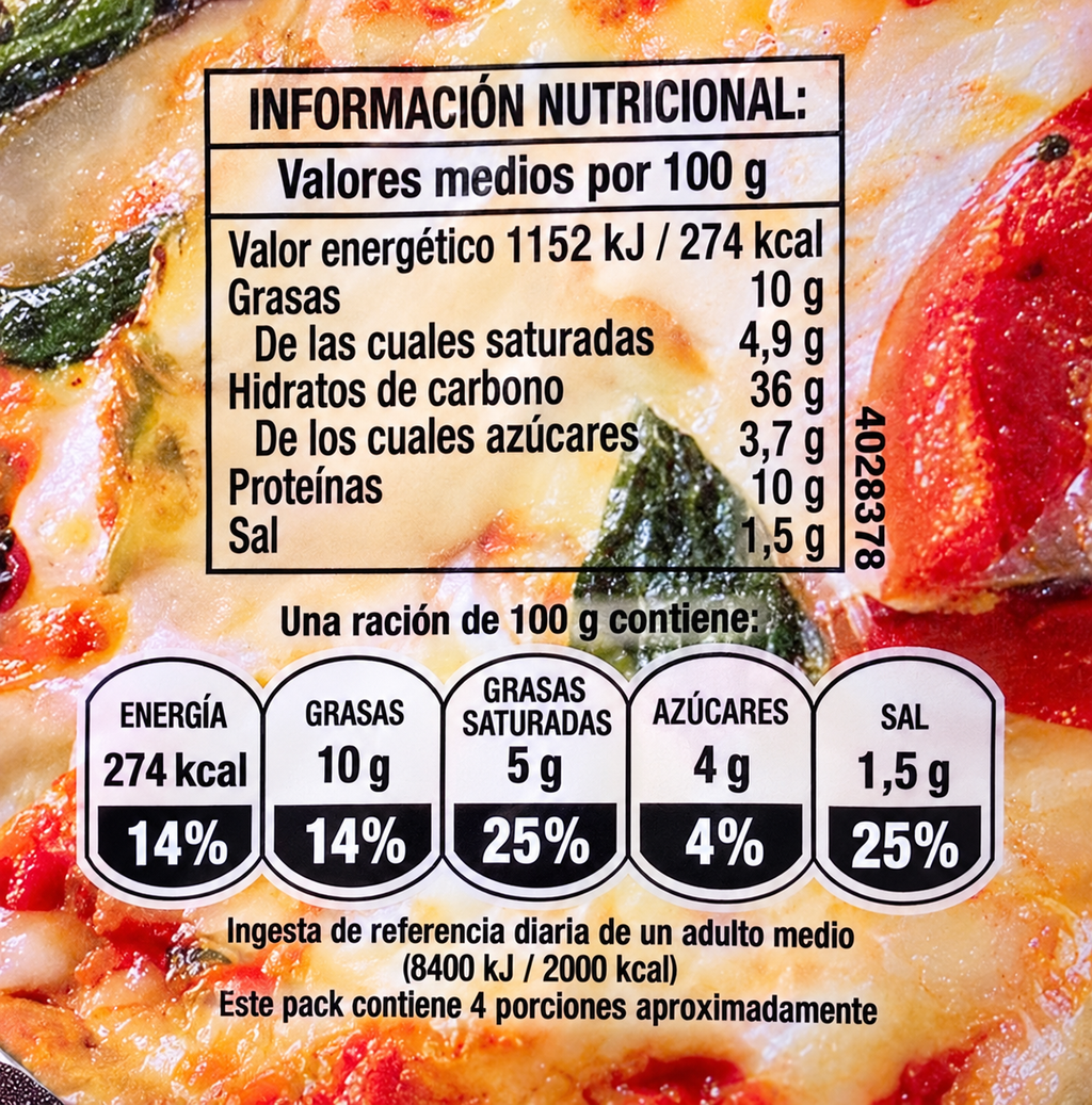 CAMPOFRIO PIZZA VEGALIA VERD. ASADAS Y QUESO CUR. 360GR