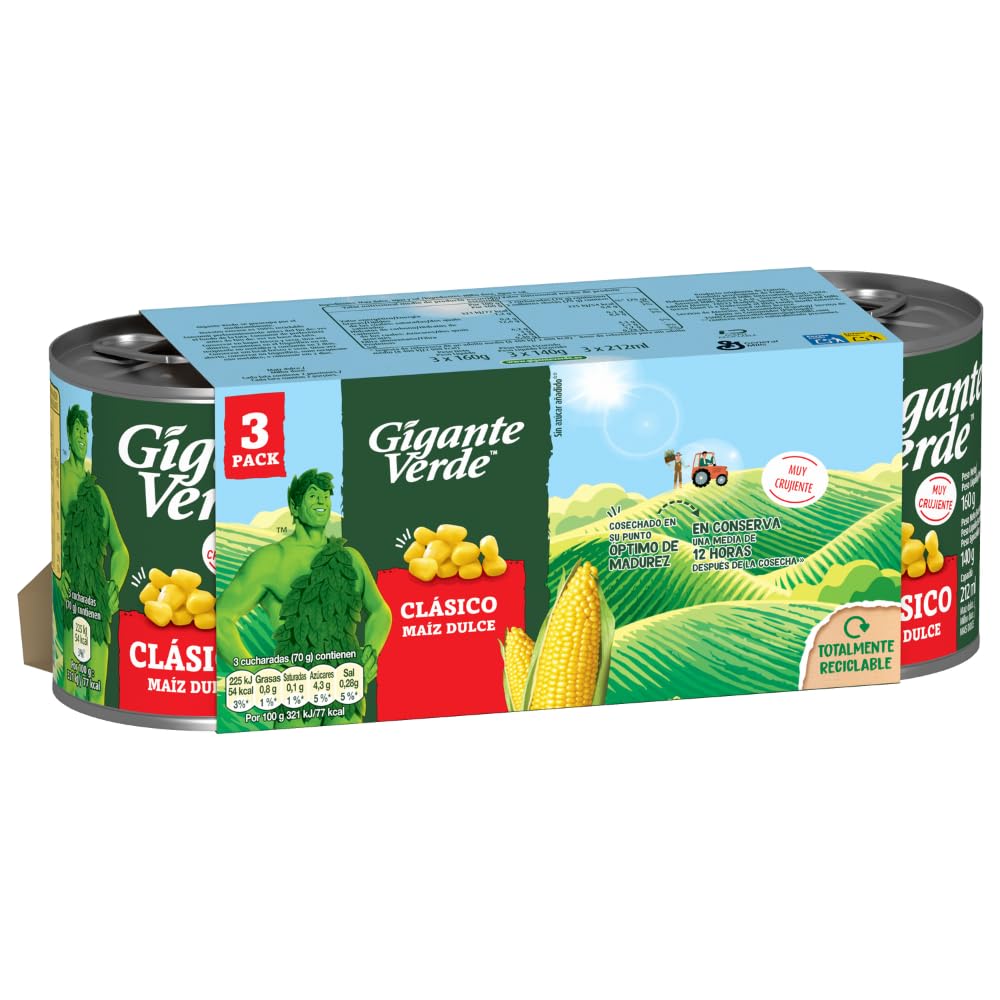 GIGANTE VERDE MAIZ PACK 3X160 GR