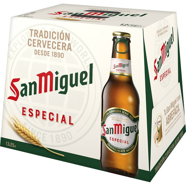 SAN MIGUEL CERVEZA ESPECIAL BOTELLIN PACK 12X25CL