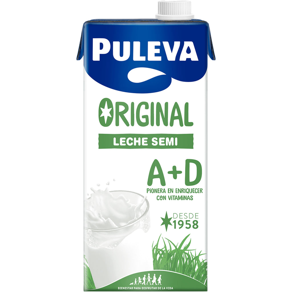 LECHE PULEVA SEMIDESNATADA 1L