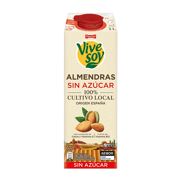 Pascual Vivesoy Almendra sin Azucar 1l