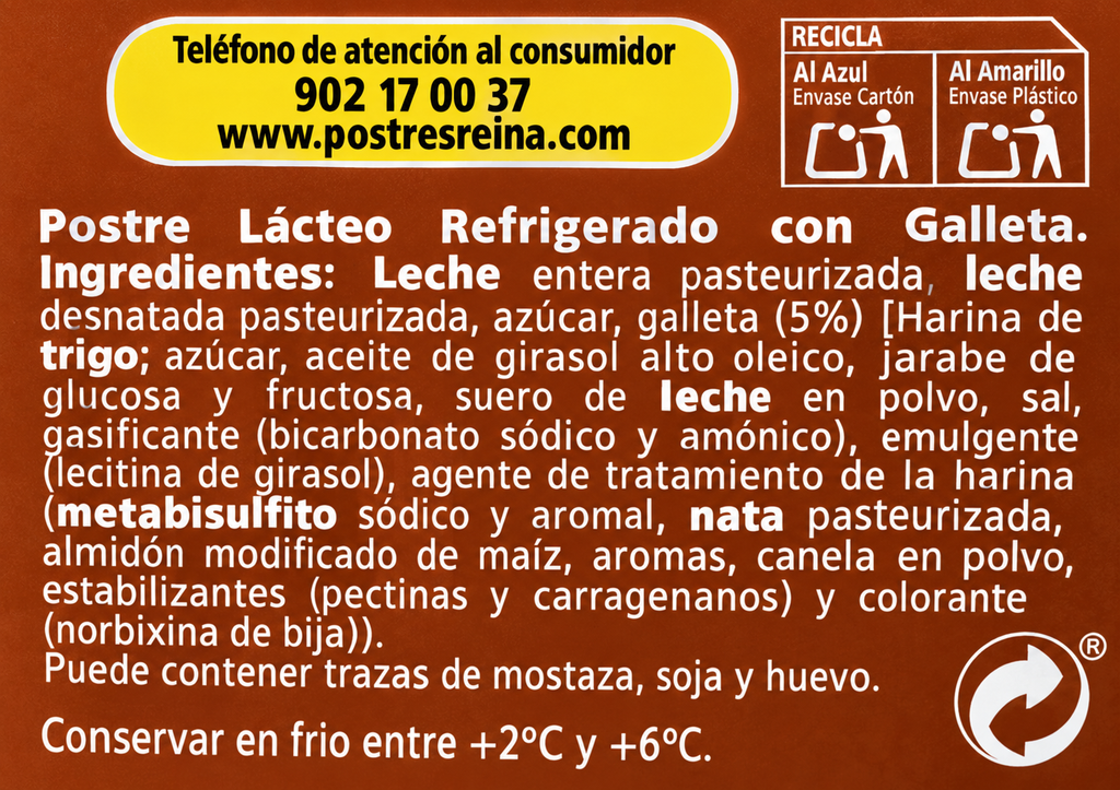 REINA NATILLAS GALLETA PACK 8 X 125GR
