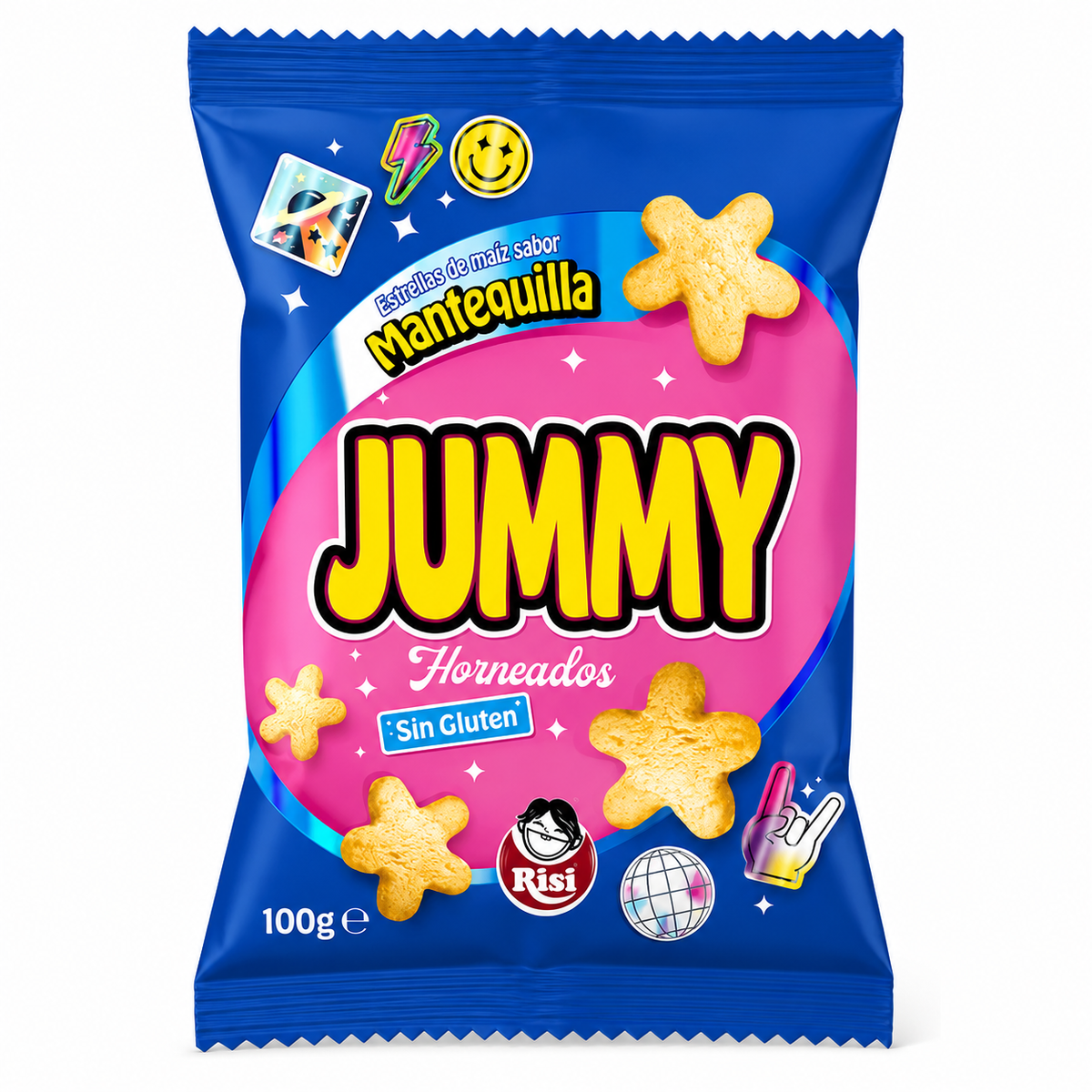 RISI ESTRELLAS DE MAIZ SABOR MANTEQUILLA 90 GRS.