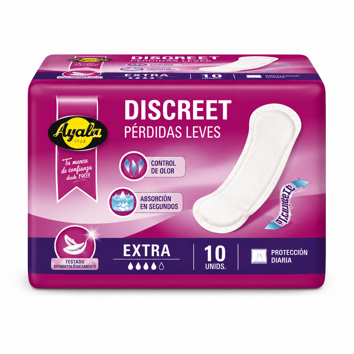 AYALA DISCREET INCONTINENCIA EXTRA 10 UDS