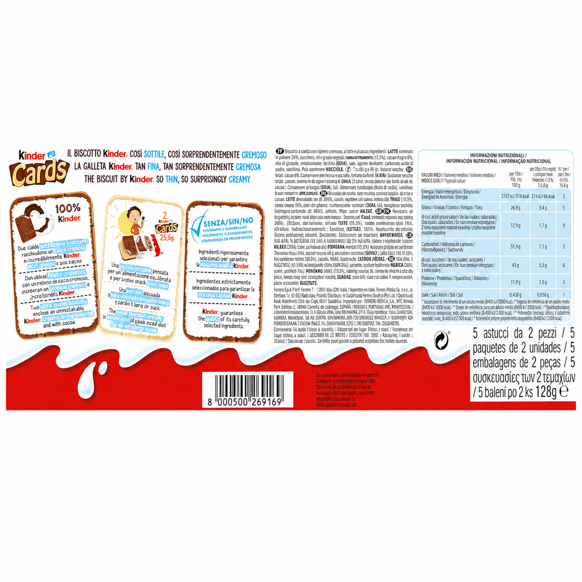 KINDER GALLETAS CARDS 128GR