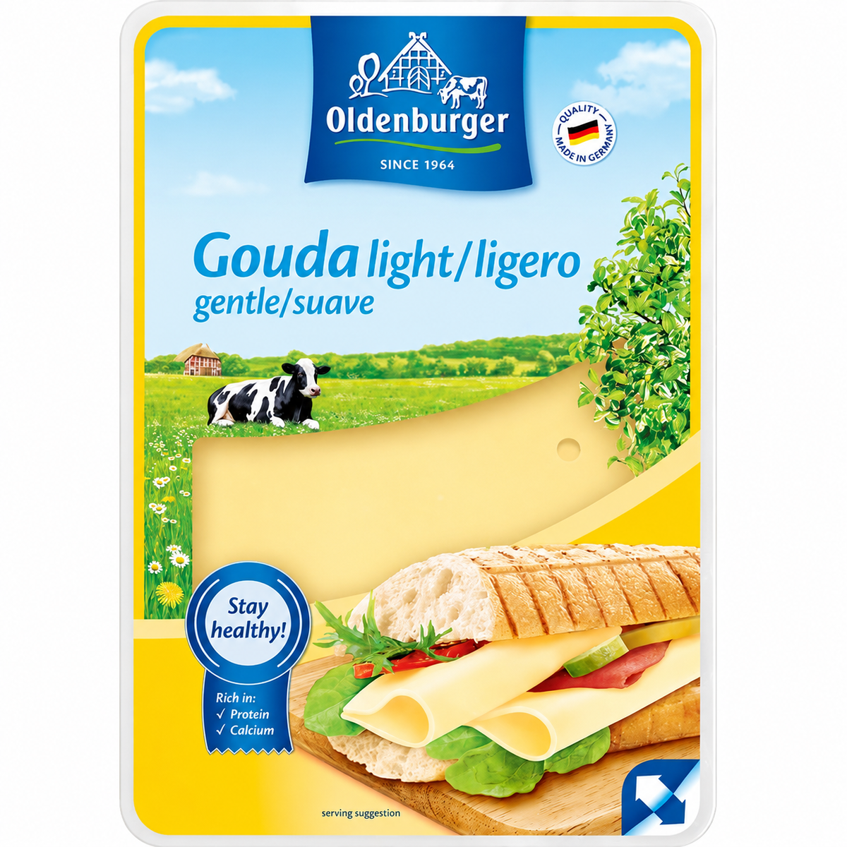 OLDENBURGER QUESO GOUDA LIGERO LONCHAS 200GR
