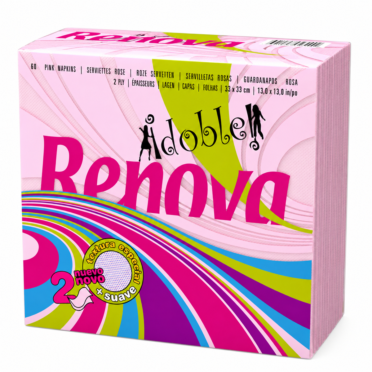 RENOVA DOBLE SERVILLETAS ROSAS