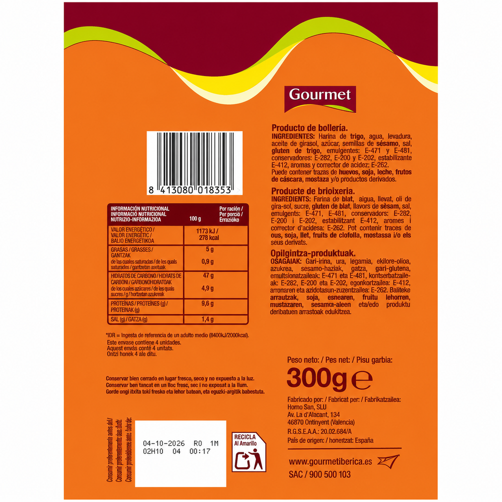 GOURMET PAN MAXI BURGER 300 G 4 U