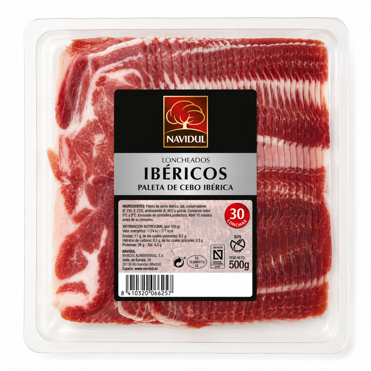 NAVIDUL LONCHEADOS IB. PALETA CEBO IBERICO 500GR