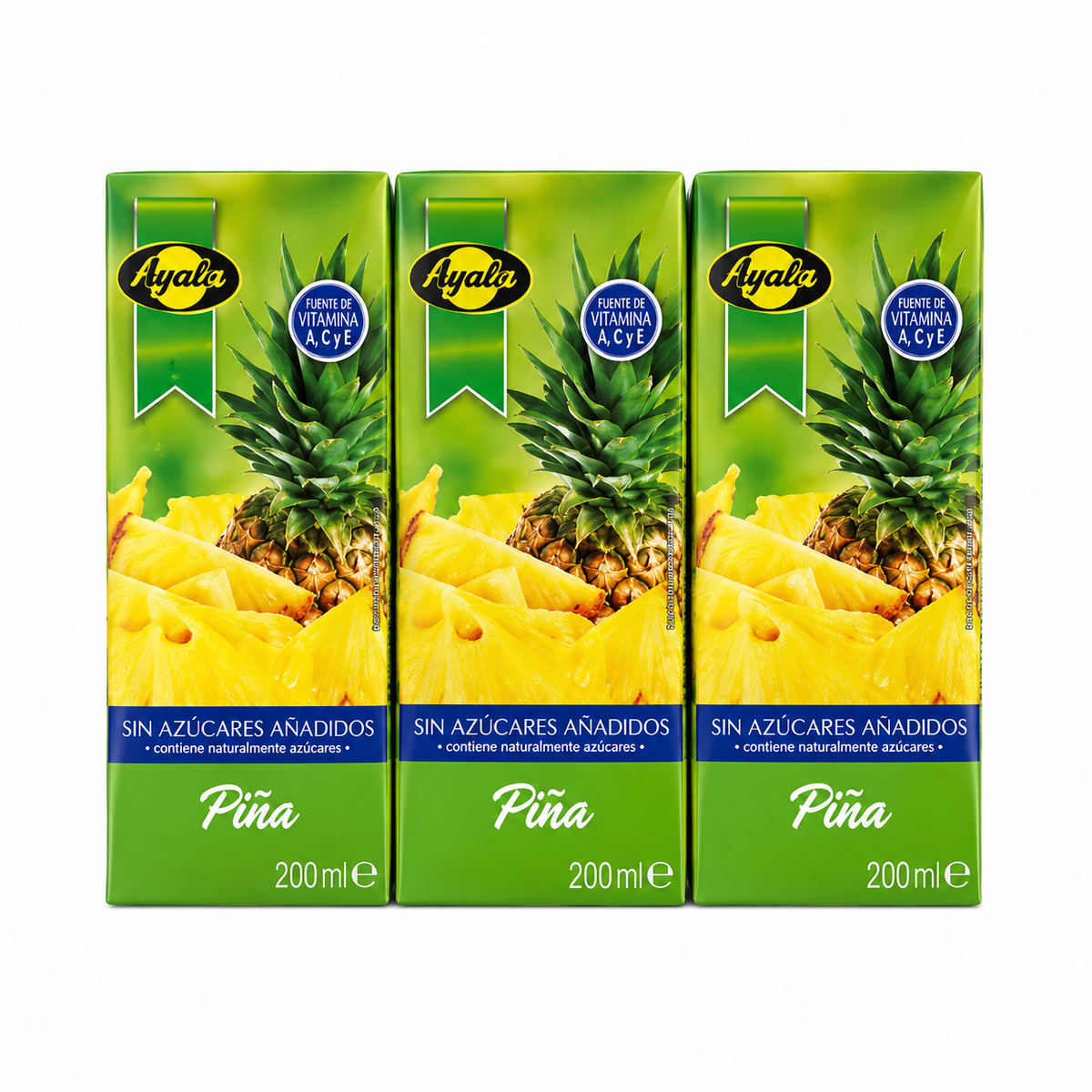 AYALA BEBIDA REFRESCANTE S/AZUCAR PIÑA P-3X200ML