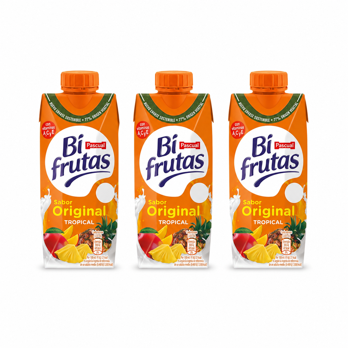(*) BIFRUTAS PASCUAL TROPICAL PACK-3X330ML