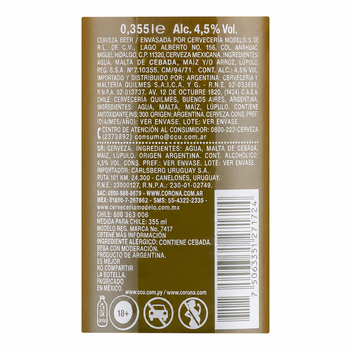 Cerveza Corona Botella 33 cl