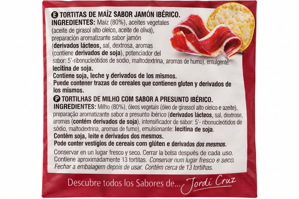 BICENTURY TORTITAS JAMON IBERICO 123,5GR