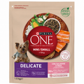 PURINA ONE MINI<10KG DELICATE CON SALMON 1,5KG