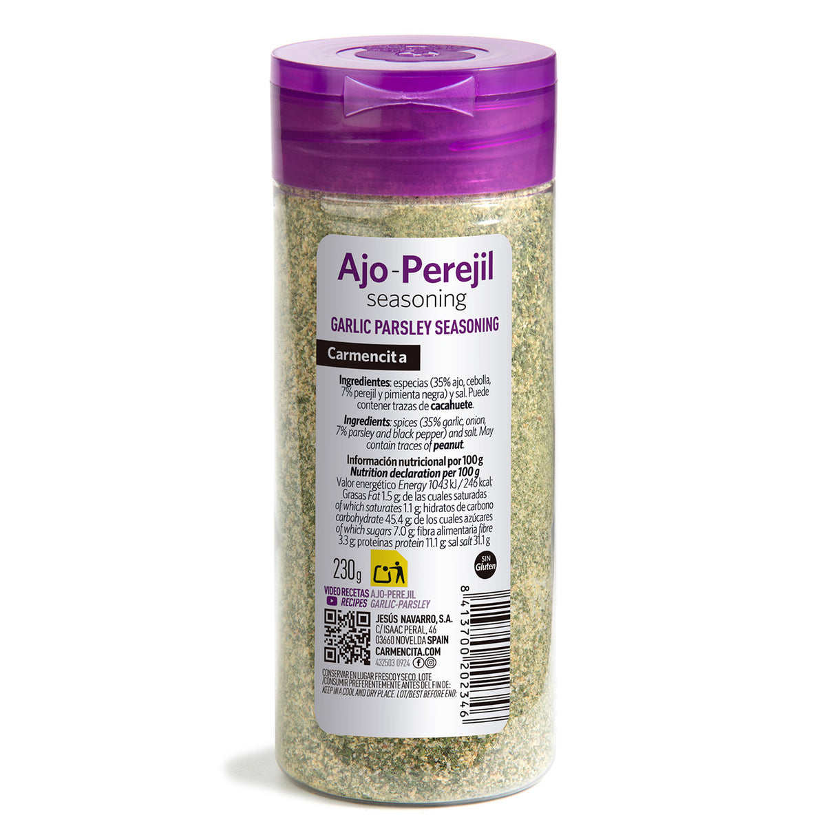 CARMENCITA SAZONADOR AJO PEREJIL BOTE 230GR