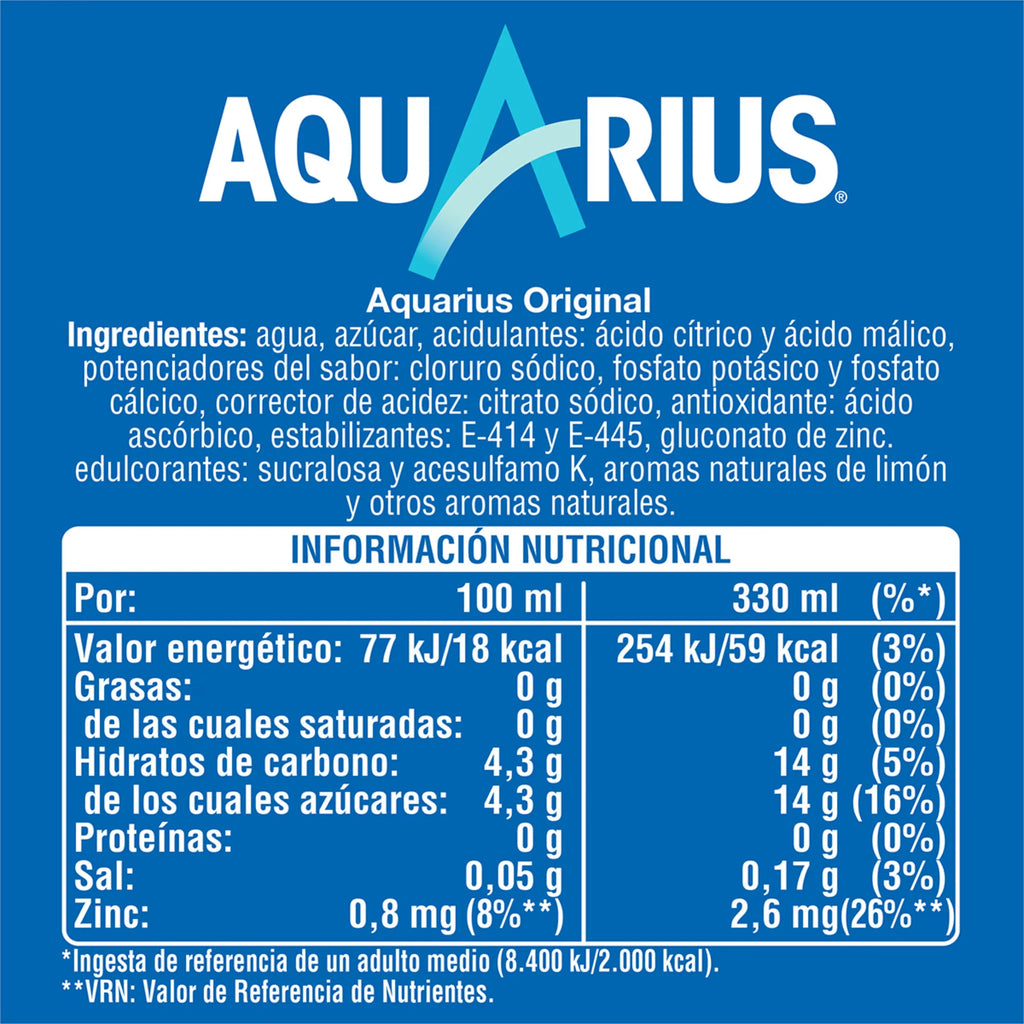 Aquarius Limon Lata 33 cl