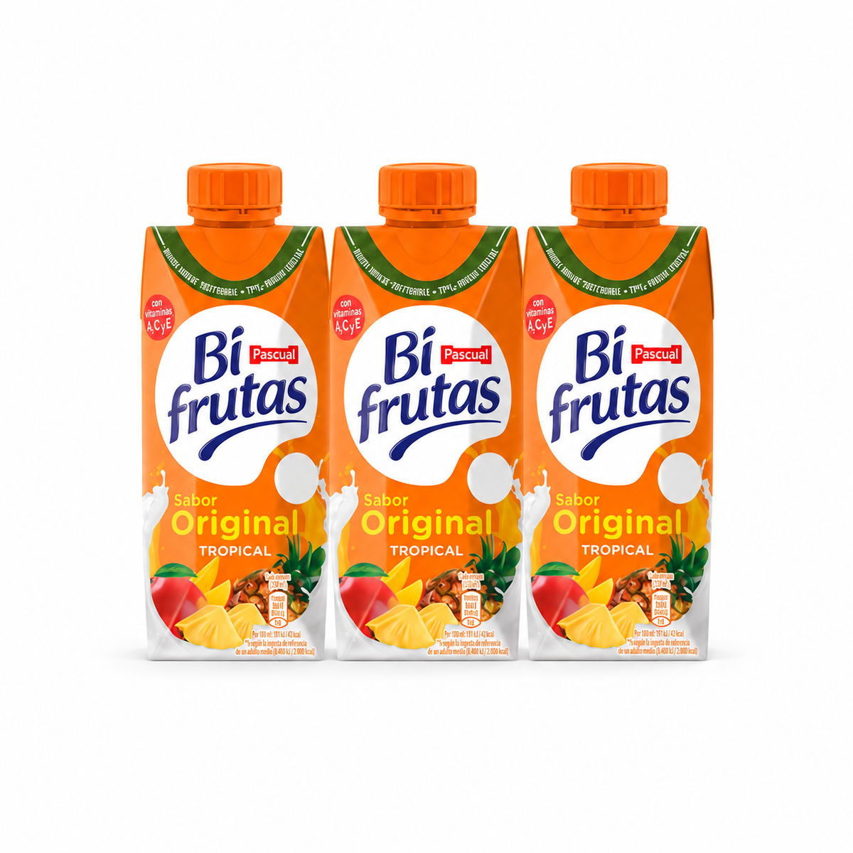 ZUMO BIFRUTAS PASCUAL TROPICAL 3X 330ML