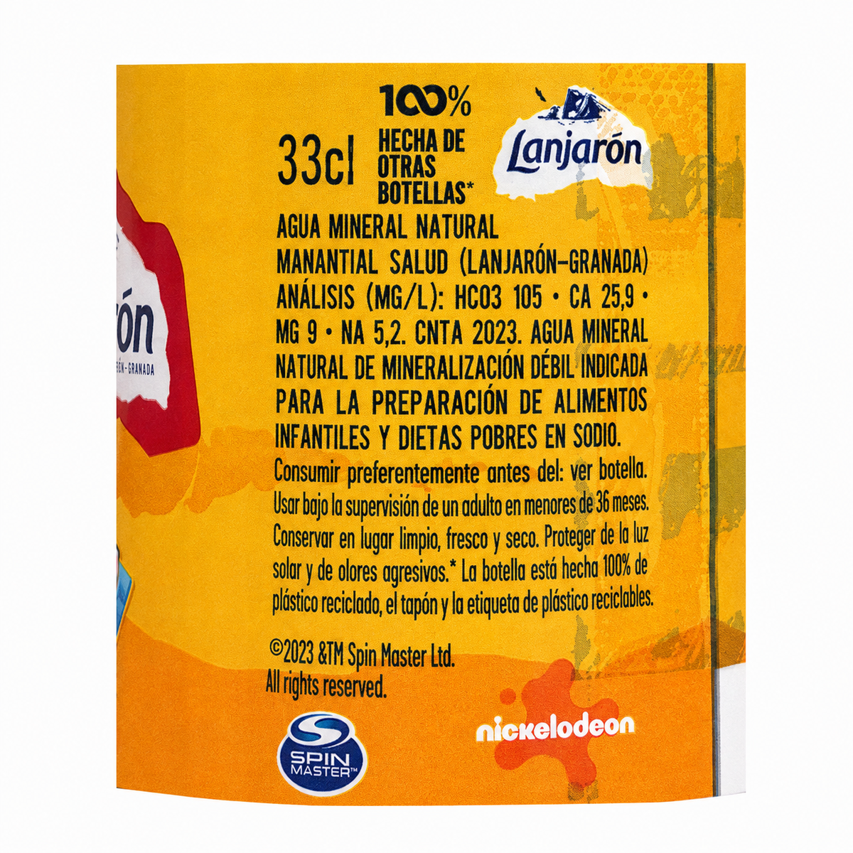 Agua Lanjaron Tapon Sport 33 cl