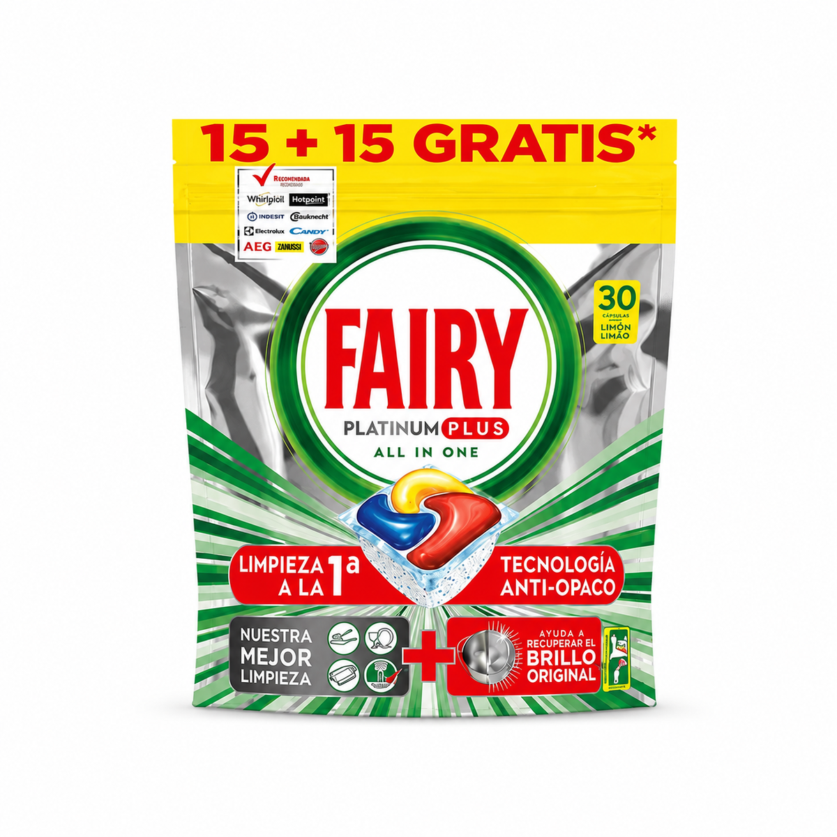 Fairy Caps Platinum Todo en 1 15+15 Pastillas