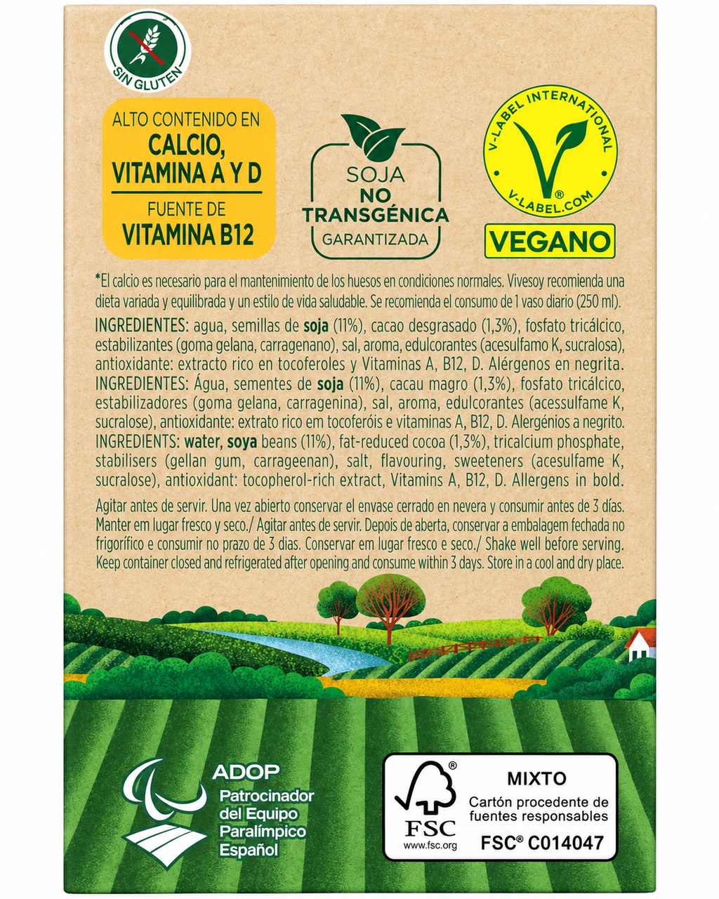 PASCUAL VIVESOY CHOCOLATE 1 L.