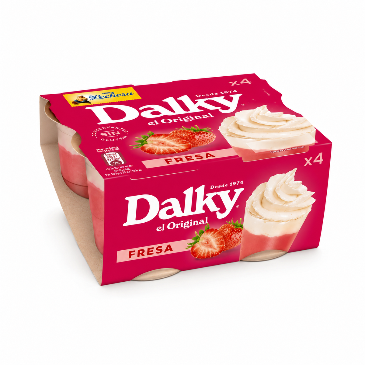 Nestle Copa Dalky Fresa-nata Pack 4 Un