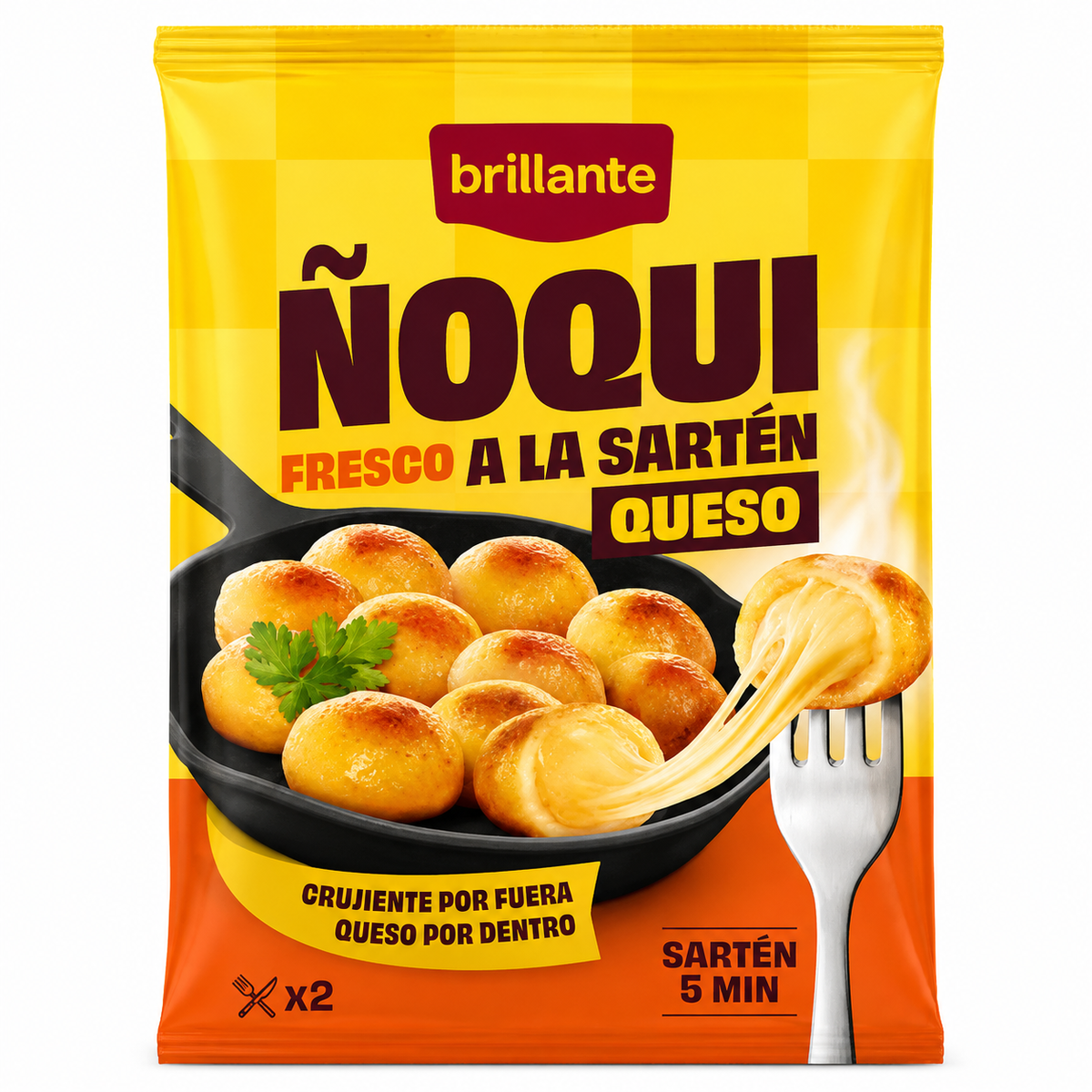 BRILLANTE ÑOQUI FRESCO CON QUESO SARTEN 325 GRS