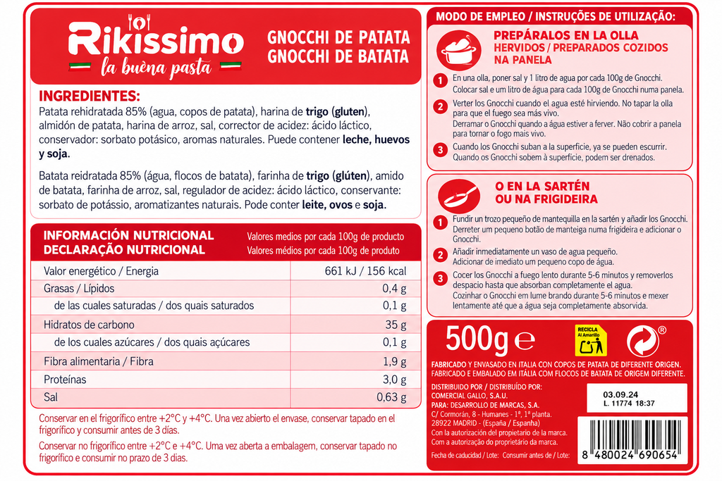 RIKISSIMO GNOCCHI 500 G