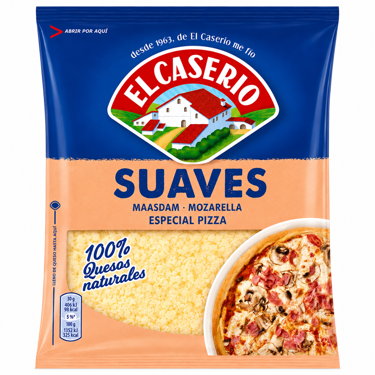 EL CASERIO QUESO RALLADO SUAVE 120GR