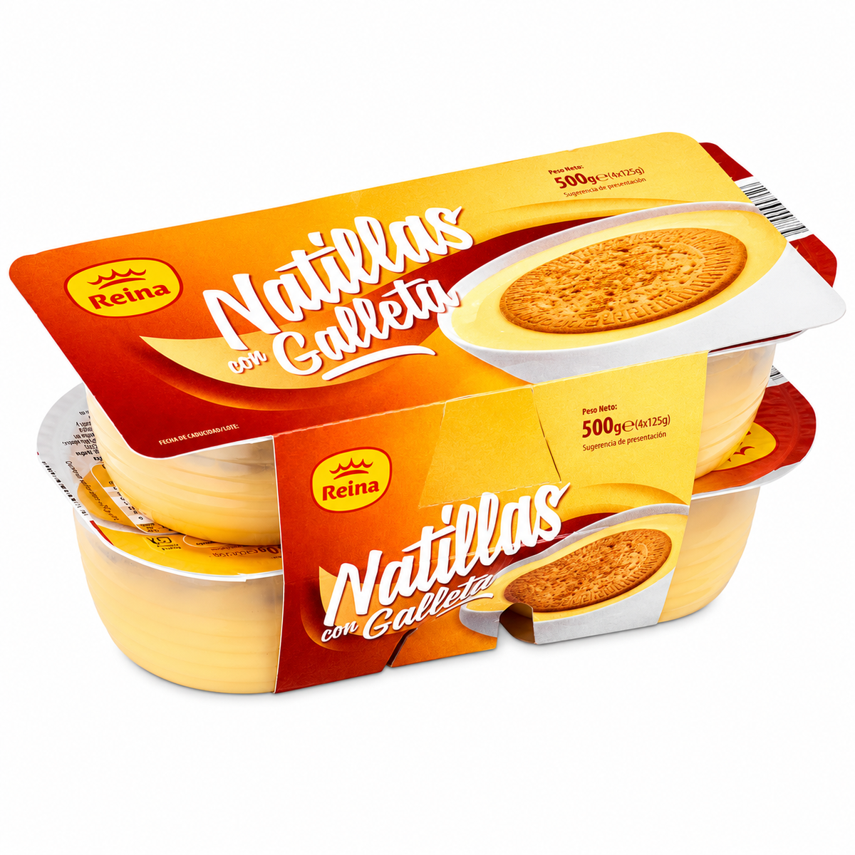 REINA NATILLAS VAINILLA CON GALLETA P-4 UN.