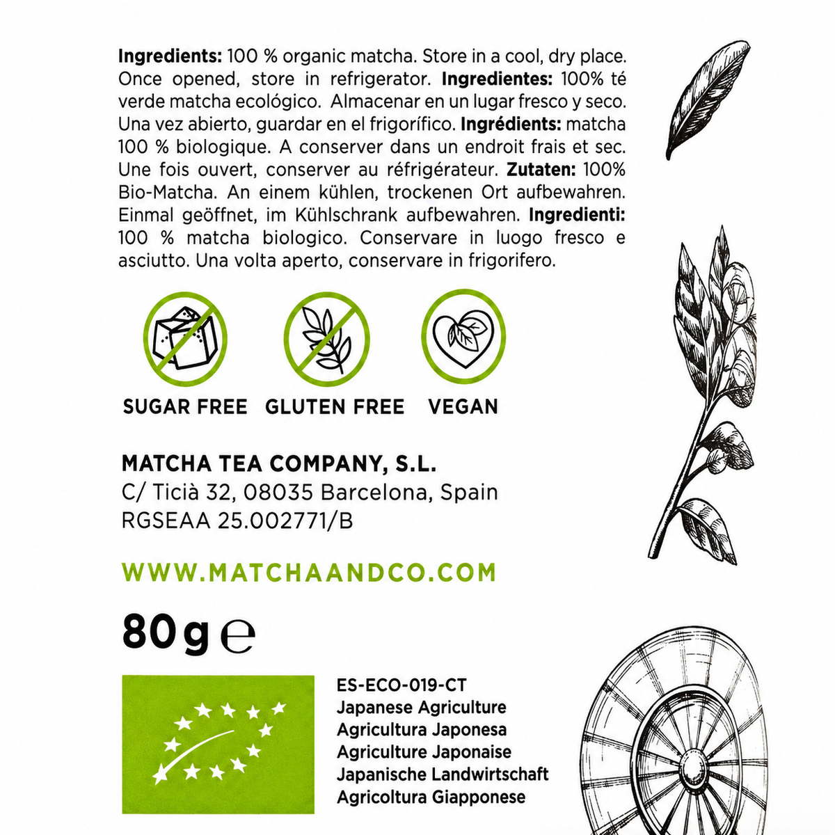 MATCHA&CO TE MATCHA ORIGINAL 80GR