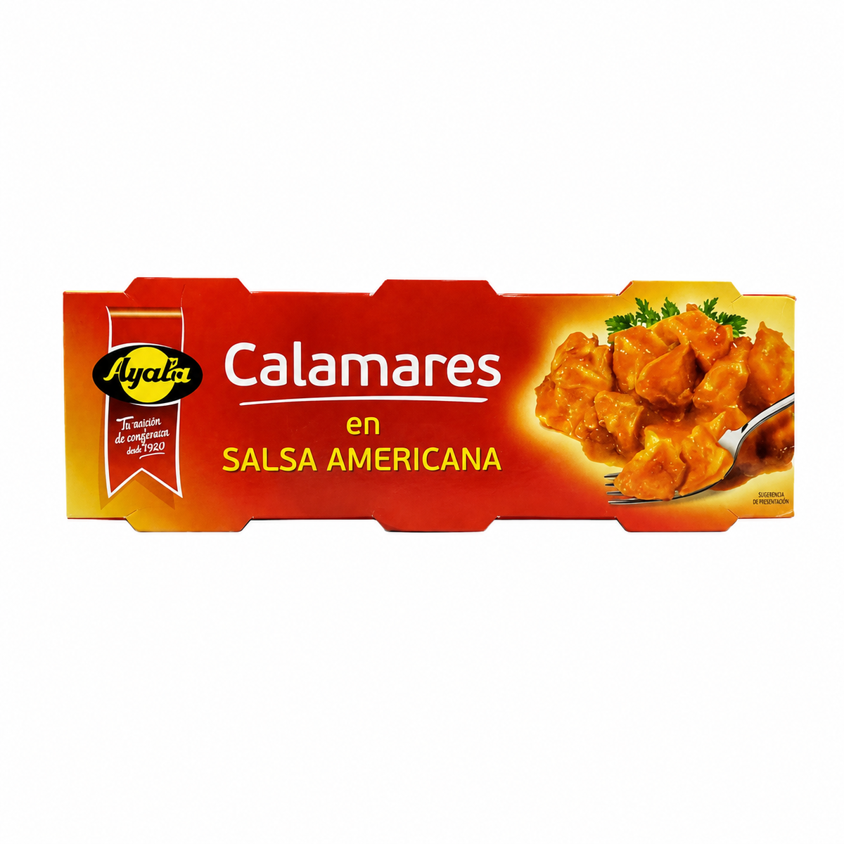 AYALA CALAMARES EN SALSA AMERICANA PACK-3X165GR