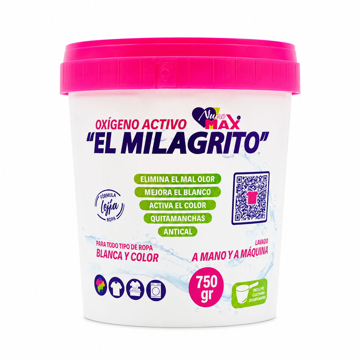 EL MILAGRITO OXIGENO ACTIVO PARA TODO TIPO DE ROPA 750ML