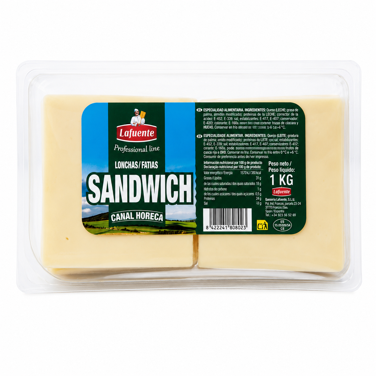 LAFUENTE QUESO LONCHAS SANDWICH 1KG