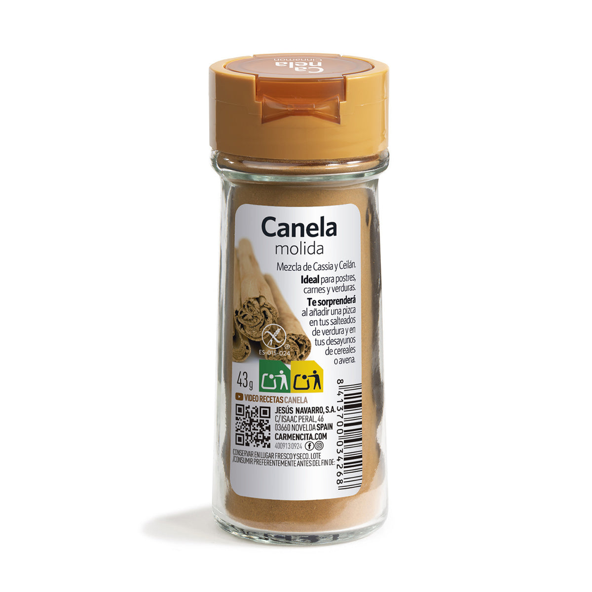 CARMENCITA CANELA MOLIDA CRISTAL 40G.