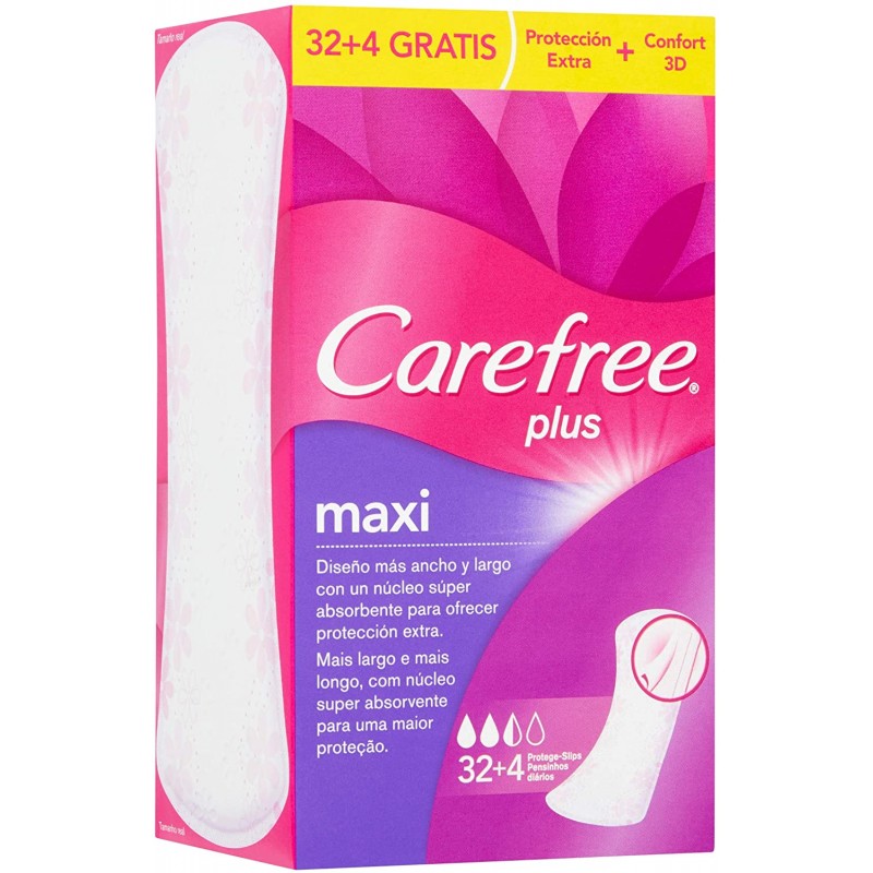 CAREFREE PROTEGE SLIP MAXI 32+4 UNIDADES