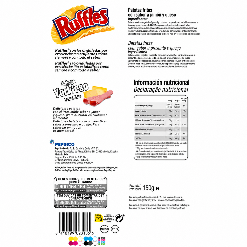 MATUTANO RUFFLES YORK QUESO 150GR